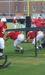 Football Practice Report -- Aug. 18, 2001