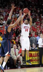 Terps Fall to No. 24 Virginia, 75-72, in OT