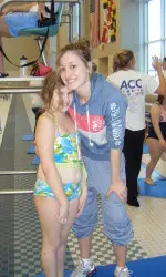Terps Coach Practice Session with Special Olympics Swimmers