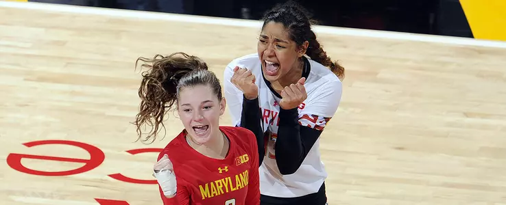 Terps Upset #12 Ohio State in Straight Sets
