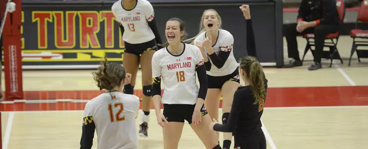 Maryland Takes Down Rutgers in Three Sets