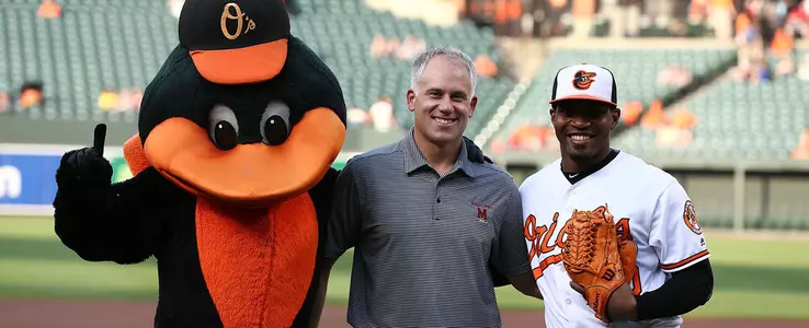 Durkin Throws Out First Pitch at Orioles Game