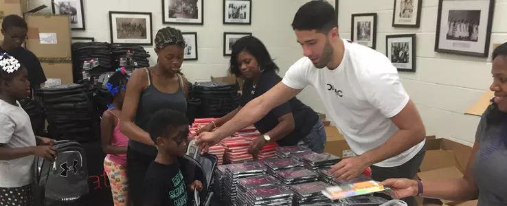 Vasquez Returns for Third Annual Backpack Drive
