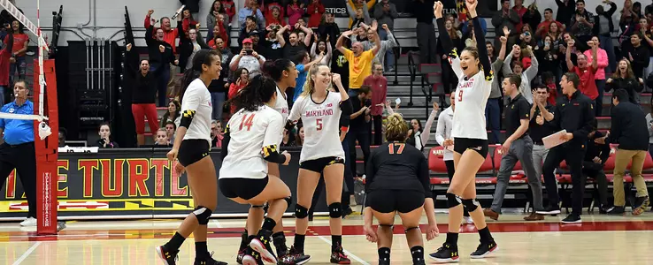 Terps Upset #17 Purdue in Five Sets
