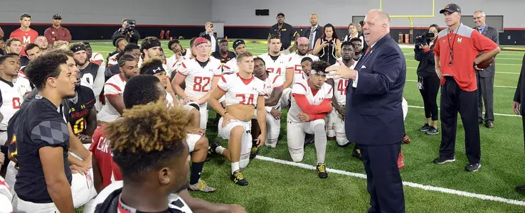 Governor Hogan Visits Terps Football
