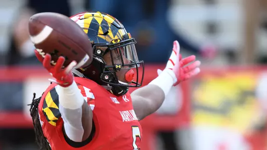 Anthony McFarland celebrates a TD vs. Ohio State