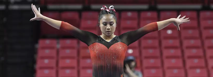 GymTerps Win Tri Meet with Season-High Vault Score