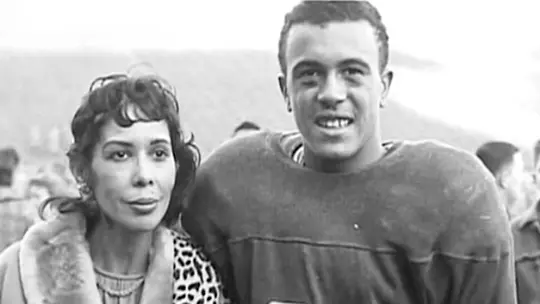 Darryl Hill with his mother