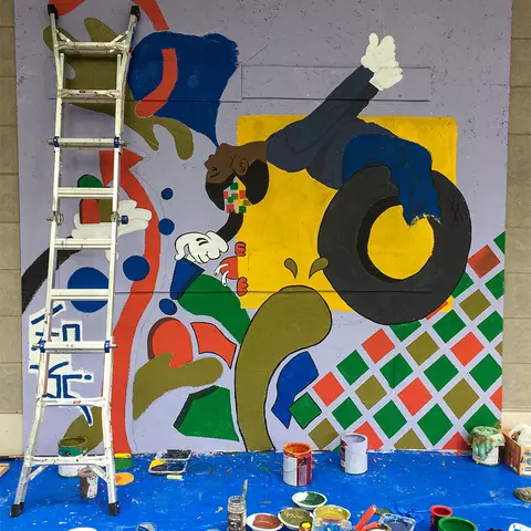 Finished mural by Shade Pratt