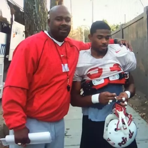 Bruce Perry with Coach Locksley