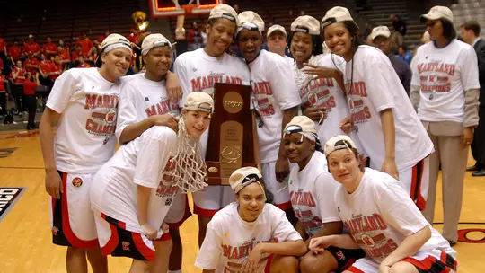 Maryland celebrates a Final Four berth in 2006.