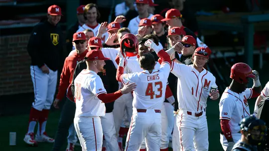 The 2020 Terps baseball team celebrates