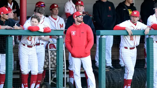 Rob Vaughn in the dugout in 2020