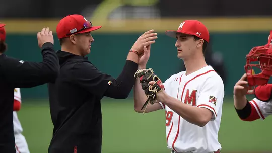 Elliott Zoellner being congratulated by his teammates