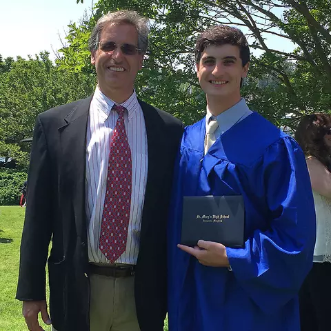 Elliott Zoellner at his high school graduation