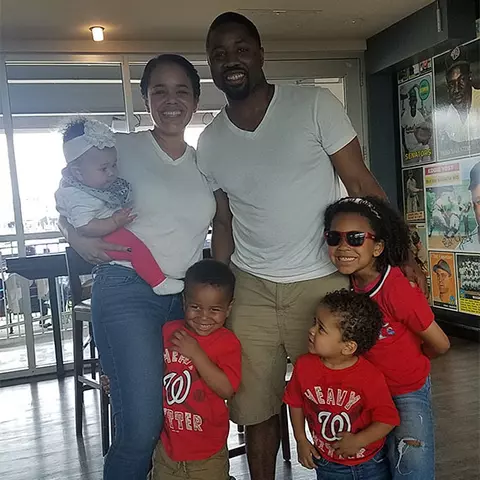 Josh Wilson with his family