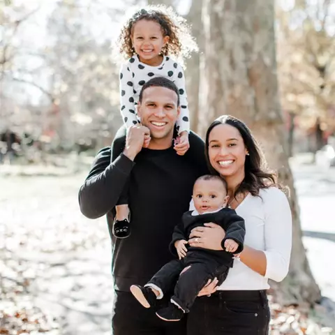Jordan Steffy with his family