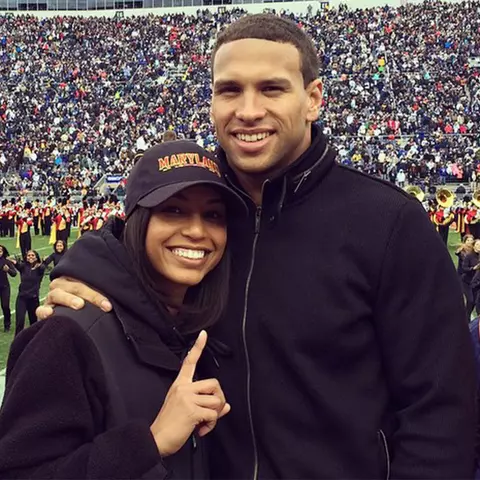 Jordan Steffy with his wife at 2014 Penn State football game