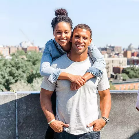 Jordan Steffy with his wife