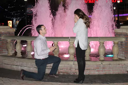 Brandon Lowe proposing to Madison Martin