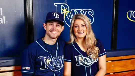 The Lowes in the Tampa Bay Rays dugout