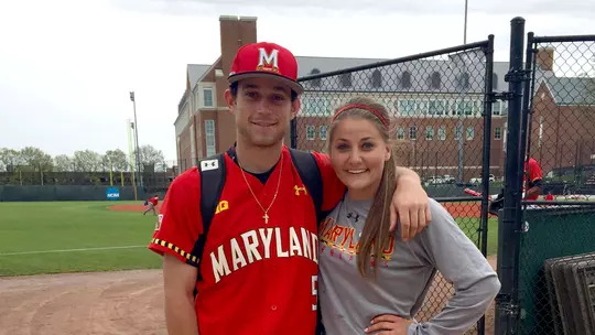 Brandon Lowe and Madison Martin during their time at Maryland