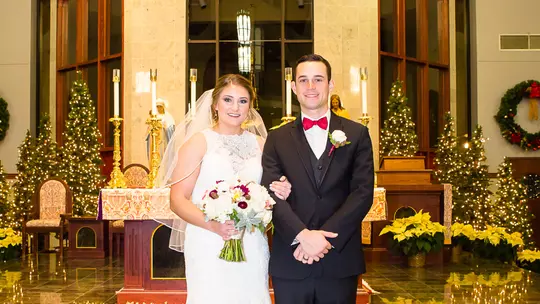 Madison and Brandon Lowe at their wedding