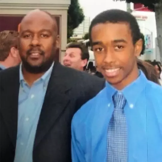 Michael Locksley with son Meiko