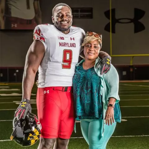 Sam Okauyinonu and his mom