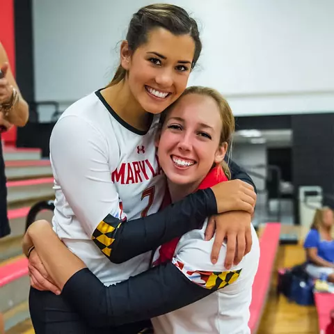Kelsey Hrebenach with a teammate