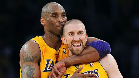 Kobe Bryant and Steve Blake