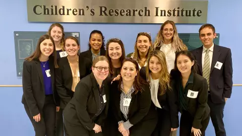 Megan McClelland with fellow interns
