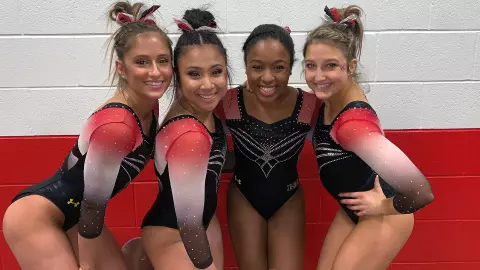 Megan McClelland with teammates