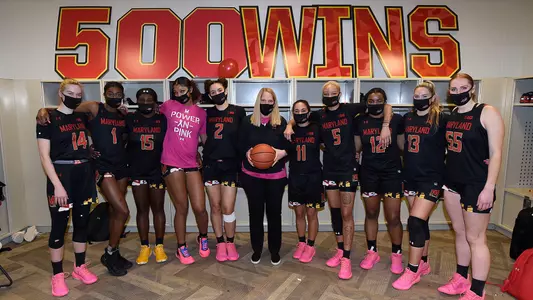 2021 Maryland Women's Basketball celebrates Brenda Frese's 500th win at Maryland