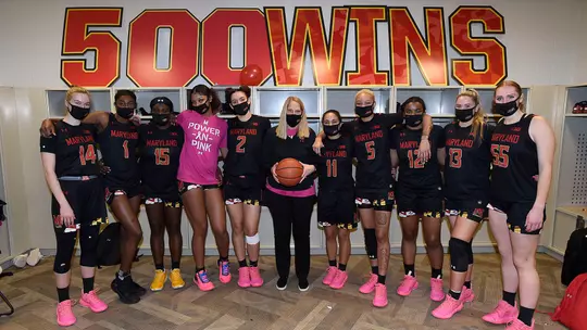 2021 Maryland Women's Basketball celebrates Brenda Frese's 500th win at Maryland