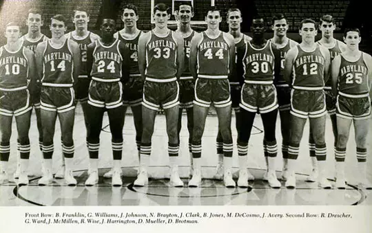 1965-66 Maryland Men's Basketball Team Photo