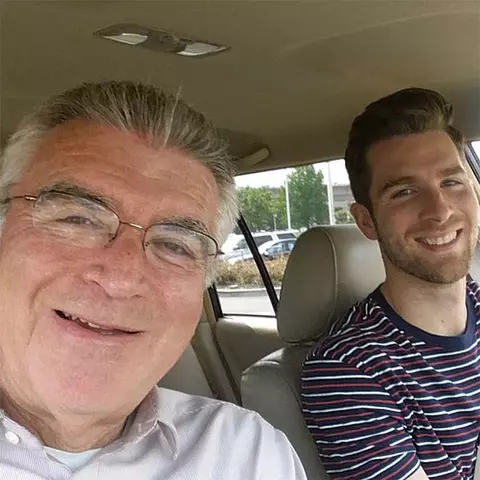 Patrick Mullins with his dad