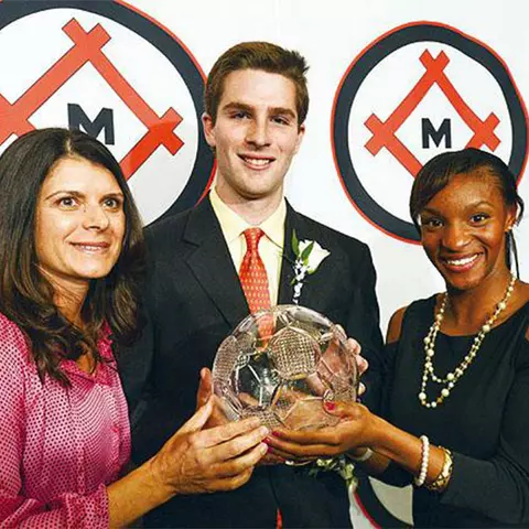 Patrick Mullins with 2013 MAC Hermann Trophy
