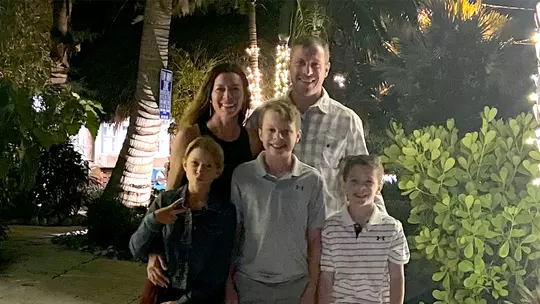 Mike Mollot with his family