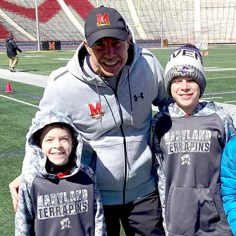Coach Tillman with the Mollot boys