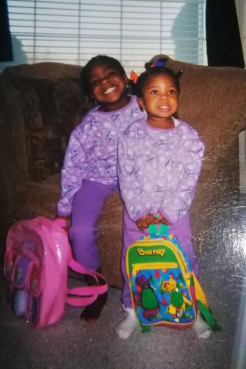 Angel Nkwonta with sister