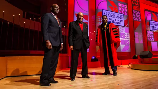 Billy Jones, Darryl Hill and President Pines