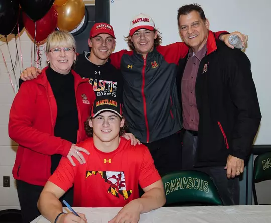Jake Funk signs his NLI with Maryland