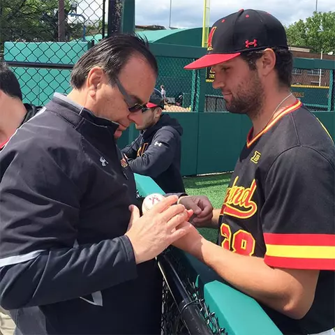 Rob Galligan with his dad