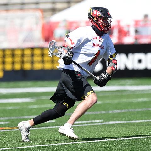 Maryland Terrapins Team-Issued #44 Red Jersey from the Lacrosse Program