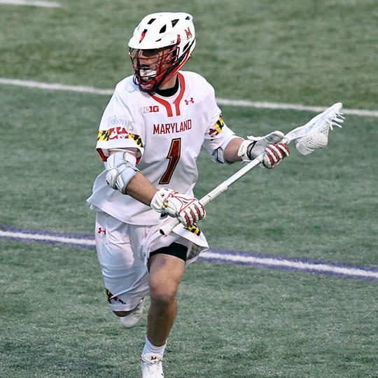 Maryland Terrapins Team-Issued #44 Red Jersey from the Lacrosse Program