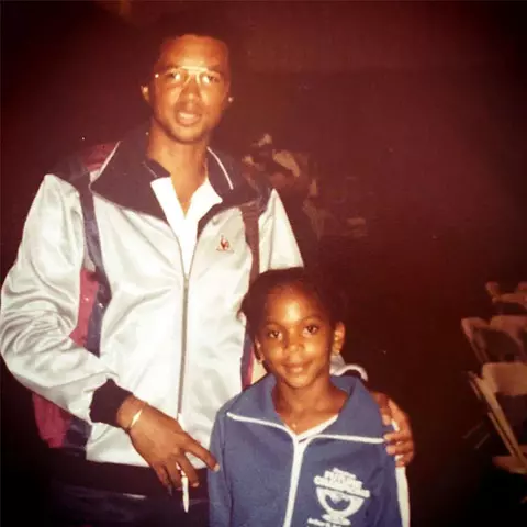Jeri Ingram with Arthur Ashe