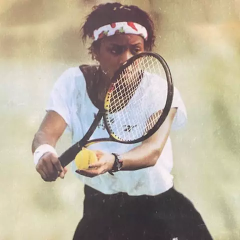 Jeri Ingram as a pro tennis player