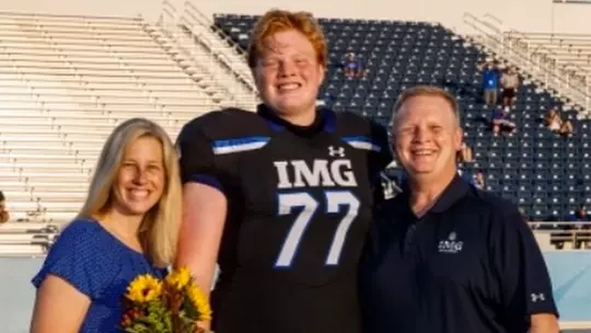 Tommy Varhall at IMG Academy with his parents