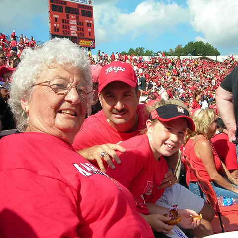 Sami Main at a Maryland football game when 11 years old